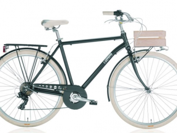 Transportfiets heren APOSTROPHE 28 inch Mat Zwart 7 versnellingen